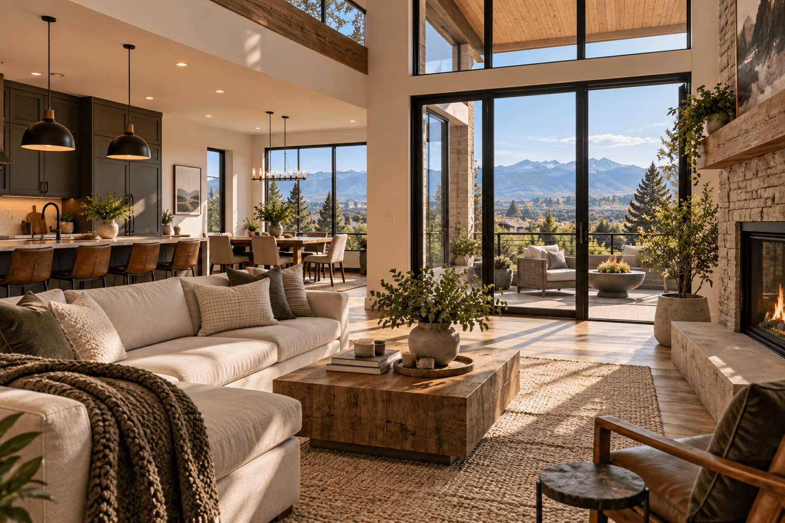 A well-presented home exterior with warm architecture and Colorado style